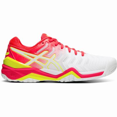 Asics Gel-Resolution 7 - Naisten Tenniskengät - Valkoinen/Pinkki